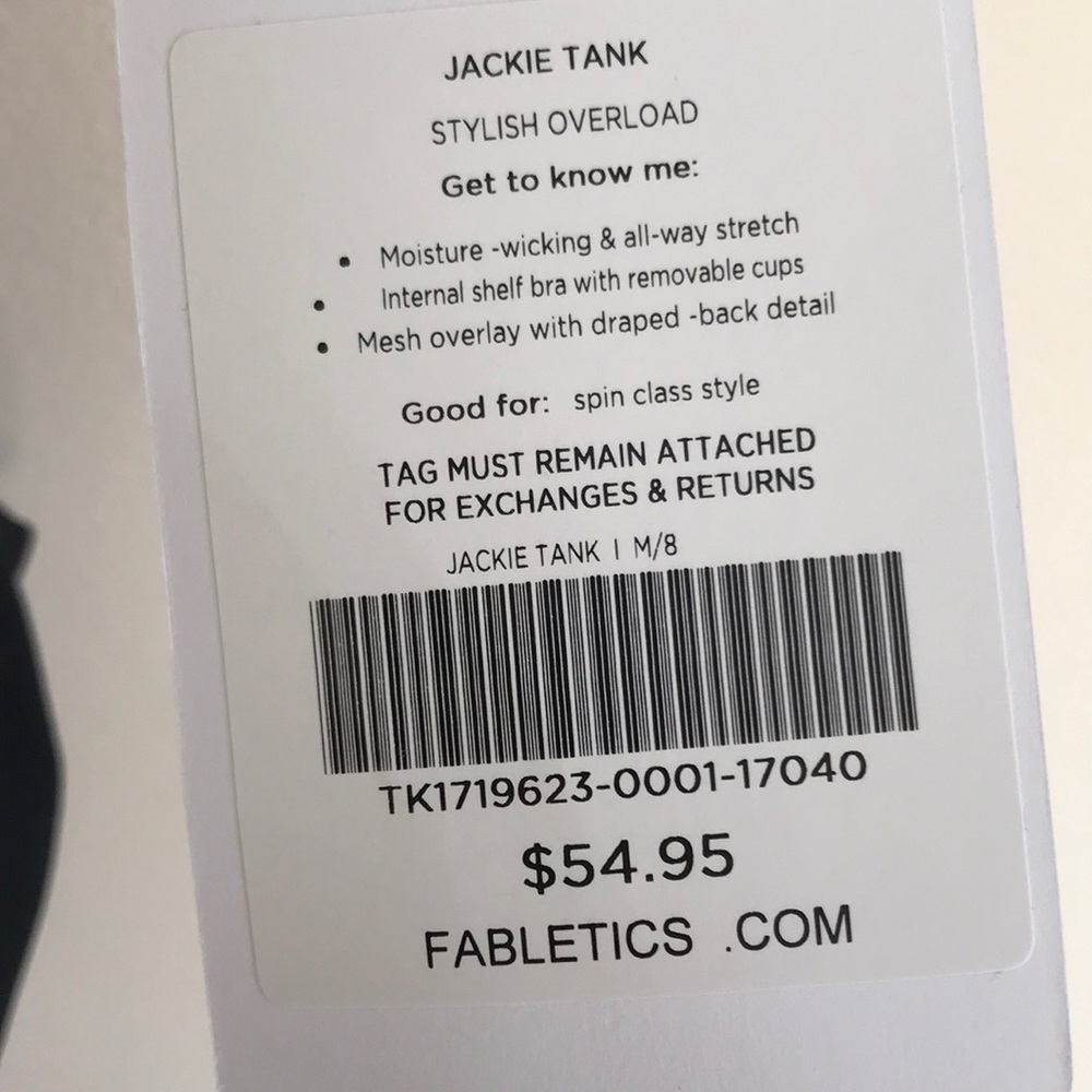 Fabletics Black Workout Tank - Picture 5 of 5